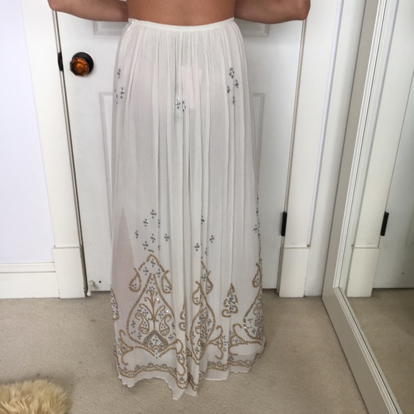 Calypso St. Barth Niut silk beaded skirt NWT!! - Picture 3 of 8